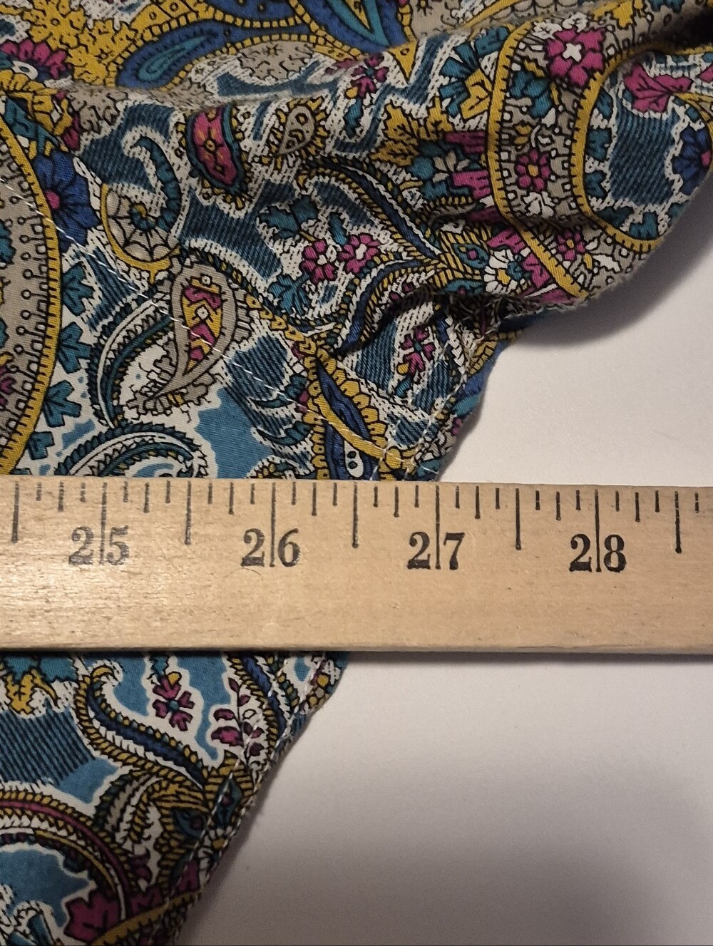 Cremieux Premium Denim Men XXL Paisley Western Boho Retro Button Shirt - Picture 4 of 6
